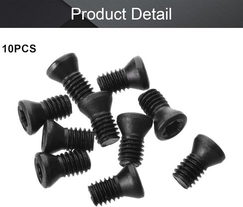 Utoolmart M3.5 x 10mm 12.9 الكربون الصلب توركس رئيس المقبس رئيس غطاء مسامير الترباس الأسود 10 قطع in Kuwait