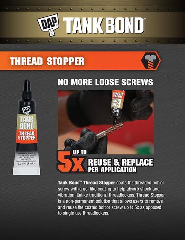 سدادة خيط TankBond 7079800167 من DAP، 0.2 أونصة (عبوة من قطعة واحدة)، برتقالي in Saudi Arabia