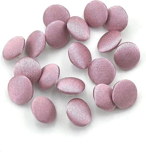 30pcs Ivory Satin Fabric Cloth Covered Buttons with Shank for Bridal Wedding Dress Buttons, DIY Sewing, Handmade Scrapbooking Decorations 12.5mm in Kuwait