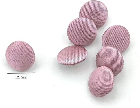 30pcs Ivory Satin Fabric Cloth Covered Buttons with Shank for Bridal Wedding Dress Buttons, DIY Sewing, Handmade Scrapbooking Decorations 12.5mm in Kuwait