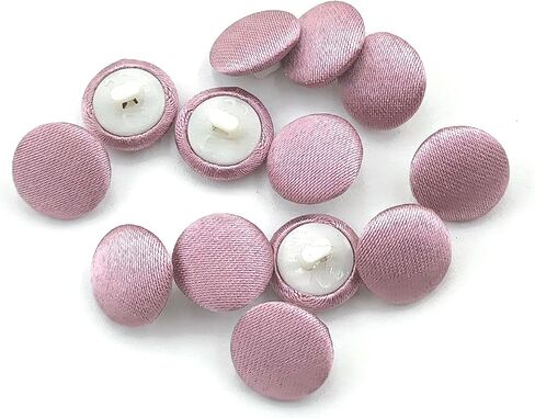 30pcs Ivory Satin Fabric Cloth Covered Buttons with Shank for Bridal Wedding Dress Buttons, DIY Sewing, Handmade Scrapbooking Decorations 12.5mm in Kuwait