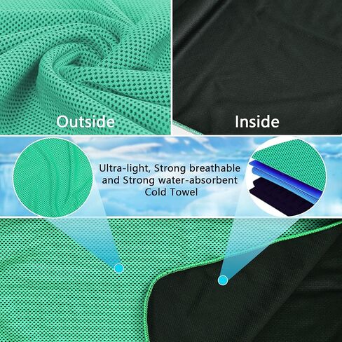 10 عبوات من مناشف التبريد لوجه الرقبة من أمجيكو، مجموعة مناشف ثلج باردة فورية قابلة للتنفس، قطعة قماش للعرق البارد للصالة الرياضية، واليوجا، والجولف، والشاطئ، والسفر، والتخييم، والجري، والرياضة، والطقس الحار in Kuwait