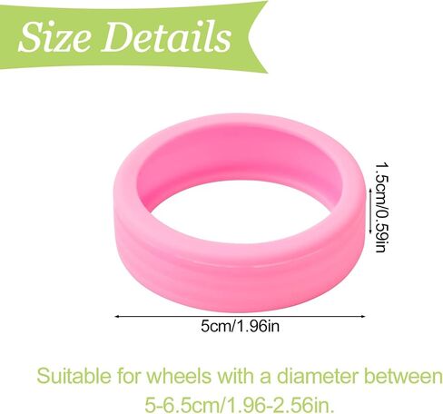 Luggage Wheel Covers, 8Pcs Silicone Luggage Wheels Guard Luggage Wheel Protective Covers Luggage Compartment Wheel Sleeves for 5-6.5cm Diameter Luggage Casters (Pink) in Saudi Arabia
