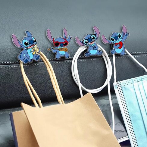 Cute Car Mini Hooks,Multifunctional Auto Adhesive Hangers,Vehicle Hook Stickers, Auto Mini Hangers,Car Storage Hooks for Keys,Mask,Earphone,Cable,Vehicle Decor in Saudi Arabia