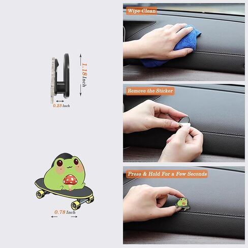 Cute Car Mini Hooks,Multifunctional Auto Adhesive Hangers,Vehicle Hook Stickers, Auto Mini Hangers,Car Storage Hooks for Keys,Mask,Earphone,Cable,Vehicle Decor in Saudi Arabia