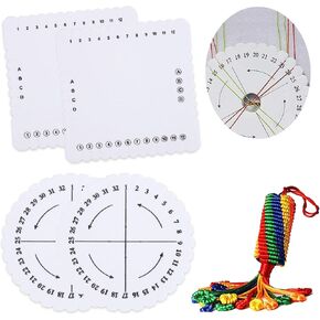 Comidox 4Pcs Kumihimo Disk Braiding Wheel Lightweight & Convenient Friendship Bracelet Disc Square & Round Kumihimo Supplies for Beading & Bracelet Weaving Kit DIY in Kuwait