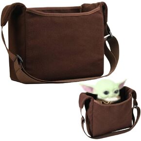 Beautyflier Cosplay Carrying Satchel Bag Compatible with Din Grogu Plush Toy Stuffed Animal Puppet Stuffed Character Vintage Cartoon Props Shoulder Crossbody Bag for Movie Fans (Bag Only) in Kuwait
