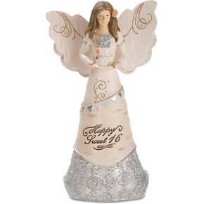 Pavilion Gift Company 82413 Elements Birthday Blessings May Today's Wishes Bring You Beautiful Tomorrows 6 Inch Angel Figurine, White in Kuwait