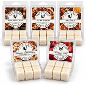 Farm Raised Candles, Farmhouse Christmas Wax Melts, 5 Pack, Hot Cocoa, Frosted Pine, Apple Cinnamon, Sugar Cookie Holiday Wax Warmer Melts in Kuwait