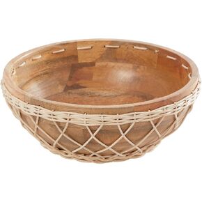 Deco 79 Teak Wood Handmade Live Edge Free Form Decorative Bowl, 13" x 13" x 9", Tan in Kuwait
