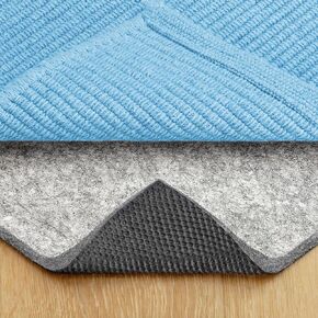 RUGPADUSA - Dual Surface - 6' Round - 1/4" Thick - Felt + Rubber - Non-Slip Backing Rug Pad - Safe for All Floors in Kuwait