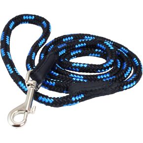 Dogs My Love Dog Rope Leash 4ft Long (XSmall: 4ft Long; 0.25" Diam (6mm), Blue/Black) in Kuwait