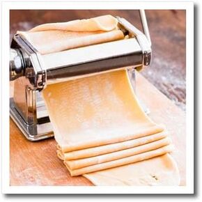 3dRose Pasta Machine with Dough, South Africa. -Iron On Heat Transfer, 8 by 8-inch, for White Material (ht_208065_1) in Kuwait