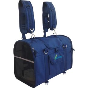 6-in-1 Sturdy Pet Carrier Backpack, Front Pack, Shoulder Bag, Pet Hand Bag, Car Seat Crate, Soft-Sided pet Carrier, Small Dog & Cat Travel Carrier, Size Medium for Pets 14-16" Long in Kuwait