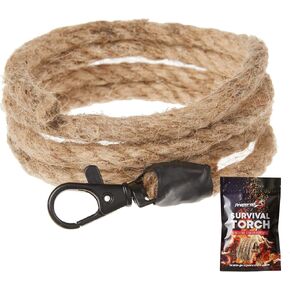 PREPARED4X Fire Starter Survival Tool - All-in-One Flint and Steel Fire Starter Kit - Ferro Rod Fire Starter with 36" Waterproof Tinder Wick Rope and Steel Fire Striker - Patented Firestarter in Kuwait
