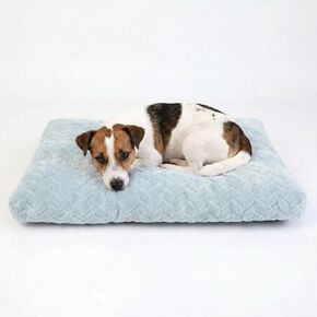 Dog Bed for Small Dogs Crate Washable Ultra Soft 24 inch Puppy Bed with Anti-Slip Pet Pillow Cushion Sleeping Up to 25 lbs Pet or Kitten Kennel Pad,24 x 18 Grey in Kuwait