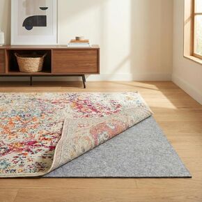 Rugs.com - 3' x 5' Oval Everyday Performance Rug Pad 1/4" Thick Felt & Non-Slip Backing Perfect for Any Flooring Surface in Kuwait
