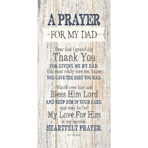 DEXSA Prayer for My Dad Wood Frame Wall Plaque for Father’s Day, Birthday Gift for Dad | Made in USA | Bonus Dad Gift, Father-in-Law Picture Frame | Best Dad Plaque from Son or Daughter | 6x9 inches in Kuwait