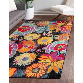 سجادة منطقة Loom Lyon Collection الفريدة - كينيدي (2' 7" x 12' عداء، أسود/أخضر) in Kuwait