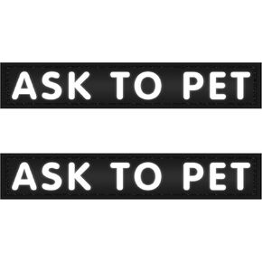 IronSeals 2 Pack Reflective Dog Vest Harness Patches, Removable Patches with Reflective Letters for Vest Harness Collar (Do Not Pet (2 Pack Red), L: 5.9"x2"/15cmx5cm) in Kuwait