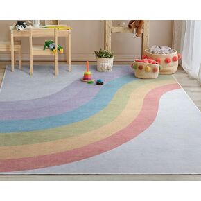 Well Woven Kids Rainbow Rug, 6' x 9', Multi Color in Kuwait