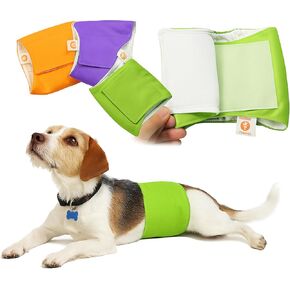 Male Dog Wraps Washable & Reusable Belly Band Diapers Materials Durable Machine Washable Doggie Pee Puppy Pads Diaper Trainer Potty - 3 Pack Set in Kuwait