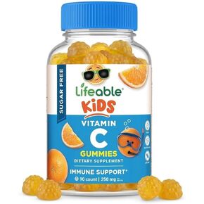 Lifeable Sugar Free Vitamin C for Kids – 250 mg – with Echinacea – Great Tasting Natural Flavor Gummy Supplement – Vegetarian GMO-Free Chewable Vitamin – for Immune Support – for Children – 90 Gummies in Kuwait