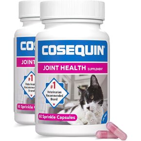 Nutramax Laboratories Cosequin® for Cats Maximum Strength PLUS Boswellia Capsules - Professional Line,Beige,60 Count (Pack of 1) in Kuwait