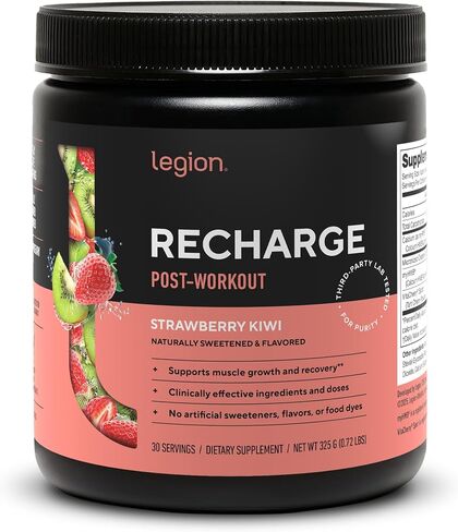 LEGION Recharge Post Workout Supplement - All Natural Muscle Builder & Recovery Drink with Micronized Creatine Monohydrate Naturally Sweetened & Flavored (Arctic Blast, 30 Servings Pack of 1) in Kuwait