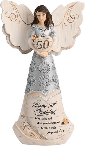 Pavilion Gift Company 82413 Elements Birthday Blessings May Today's Wishes Bring You Beautiful Tomorrows 6 Inch Angel Figurine, White in Kuwait