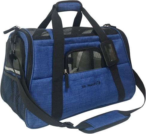 Airline Approved Pet Carrier, Tall Profile Soft Sided Luxury Travel Tote with Faux Fleece Bedding, Premium Brand Zippers, Under Seat Compliant (Platinum Gray) in Kuwait
