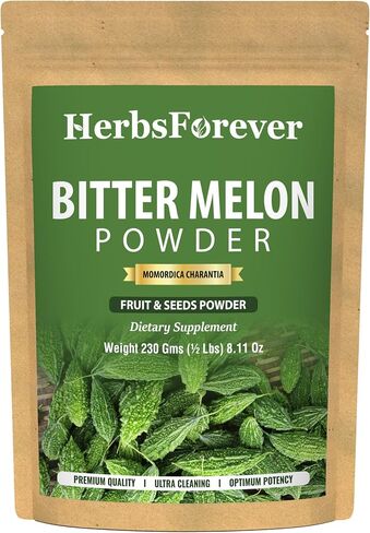 HerbsForever Bitter Melon Powder – Karela Powder – Non GMO, Organic, Vegan – 454 GMS in Kuwait