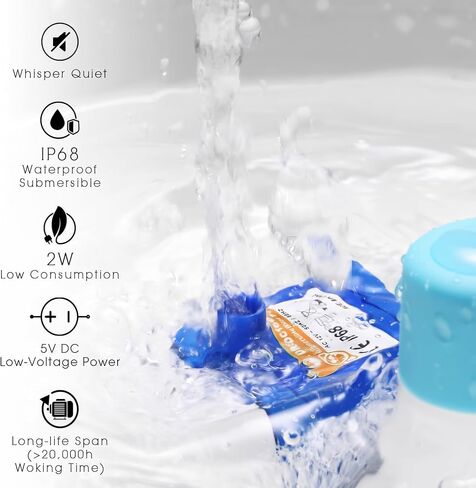 iPettie Tritone Ceramic Cat Water Fountain, Heavy-Duty Waterer for Pets, 2.1 Liters / 2.2 Quart Filtered Water Purifier with Replacement Filters and Foam, White in Kuwait