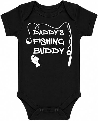 CBTwear Daddy's Fishing Buddy Funny Baby Bodysuit Infant Outfit in Kuwait