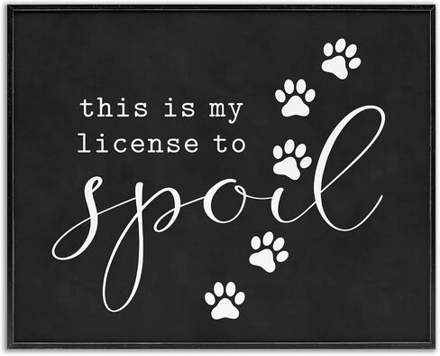 Stupell Industries License To Spoil Walking Paw Prints Animal Pet, Design by Lettered and Lined in Kuwait