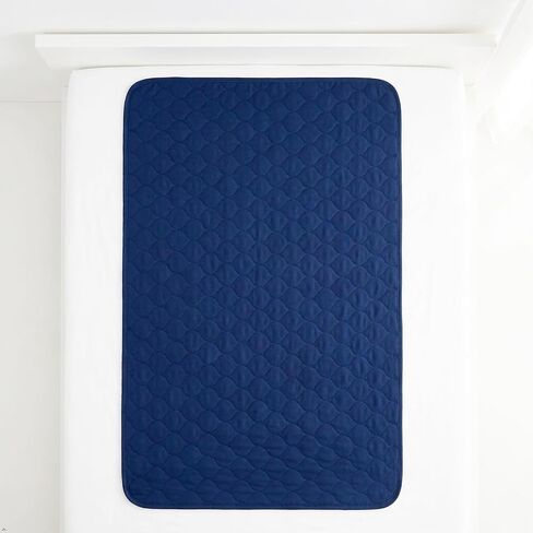 Pack of 2 Careboree Quilted Blue Bed Pads 34"X52" Incontinence Underpad Reusable and Washable Durable Waterproof Extra Absorbent Draw Sheet for Mattress Navy in Kuwait