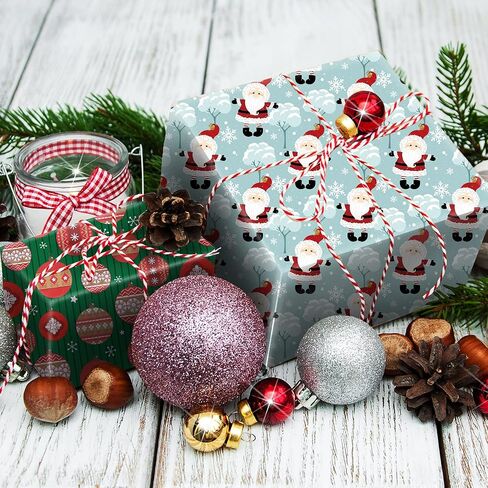 Zayvor 12 Large Sheets Christmas Wrapping Paper,Assorted Folded Holiday Gift Wrap,Recyclable Xmas Wrap Paper, Festive Traditional Christmas Decorations,Snowflake, Christmas Tree, 75x51cm in Kuwait