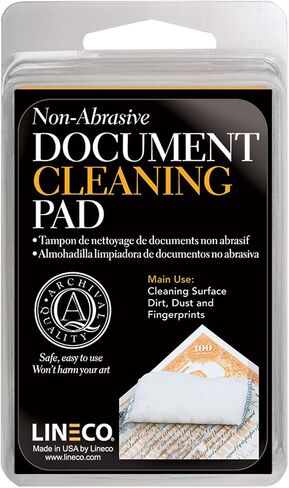 Lineco 2x3 Document Cleaning Pads with Grit-Free Powder - Soft, Grit-Free Powder That Absorbs and Cleans. in Kuwait
