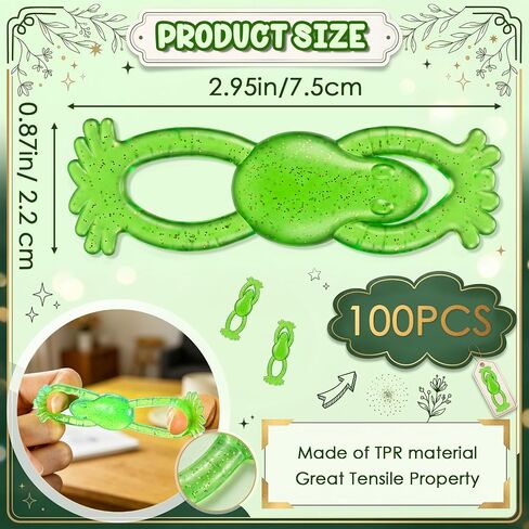 100 Pcs Slingshot Flying Frog Sticky Stretchy Frog Toys Fun Shooting Toys Flying Green Frogs Toy for Classroom Exchange Prizes Outdoor Games Frog Party Favors Birthday Party Toys Goodie Bag Fillers in Kuwait