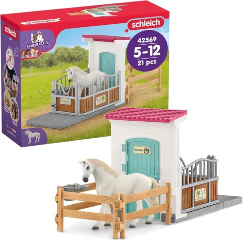 Schleich Horse Club — Horse Stall Extension Play Set for Children, 21 Piece Horse Stable Play Set with Horse Toys for Girls and Boys Ages 5+ in Kuwait