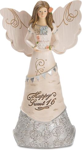 Pavilion Gift Company 65th Birthday - 6" Angel Holding a Heart, Beige in Kuwait