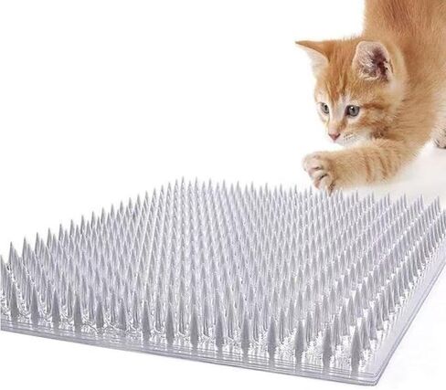 YITESHI 10 Packs Scat Mat for Cats, 13X16 inches Pet Deterrent Spikes, Indoor Outdoor Humane Cat Repellent Fence in Kuwait