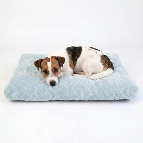 Dog Bed for Small Dogs Crate Washable Ultra Soft 24 inch Puppy Bed with Anti-Slip Pet Pillow Cushion Sleeping Up to 25 lbs Pet or Kitten Kennel Pad,24 x 18 Grey in Kuwait