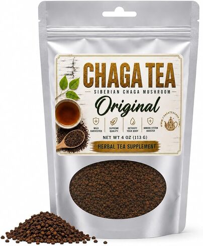 Siberian Chaga Mushroom Loose Tea with Pine Nuts Extract 4 Oz. (113g.) in Kuwait