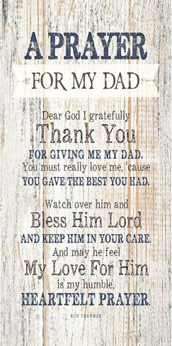 DEXSA Prayer for My Dad Wood Frame Wall Plaque for Father’s Day, Birthday Gift for Dad | Made in USA | Bonus Dad Gift, Father-in-Law Picture Frame | Best Dad Plaque from Son or Daughter | 6x9 inches in Kuwait