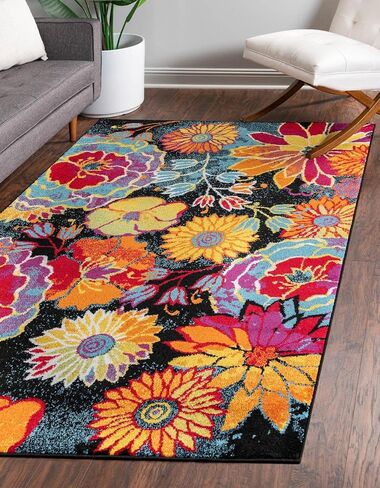 سجادة منطقة Loom Lyon Collection الفريدة - كينيدي (2' 7" x 12' عداء، أسود/أخضر) in Kuwait