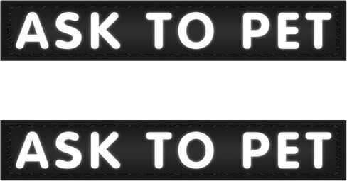 IronSeals 2 Pack Reflective Dog Vest Harness Patches, Removable Patches with Reflective Letters for Vest Harness Collar (Do Not Pet (2 Pack Red), L: 5.9"x2"/15cmx5cm) in Kuwait