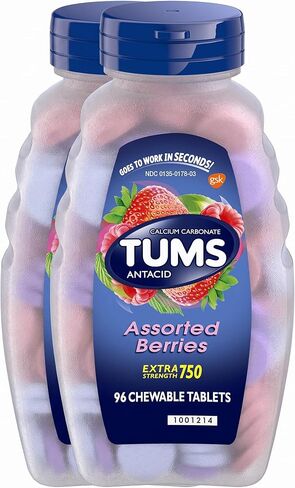 TUMS Extra Strength 750, Berries, 96 Tablets in Kuwait