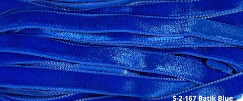 Vintage 3/8'' Velvet Ribbon -, Made in Swiss (3/8" Batik Blue Velvet, 5 Yards) in Kuwait