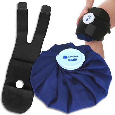 SunnyBay Refillable 11 in Ice Bag with 28 in Strap - Reusable Washable Medical Icing Pack - for Ankle, Knee, Neck, Shoulder Injuries- Cold Therapy Muscle Pain Relief in Kuwait